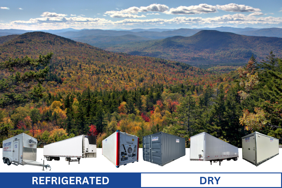 Dry and Refrigerated storage containers and trailers in New Hampshire